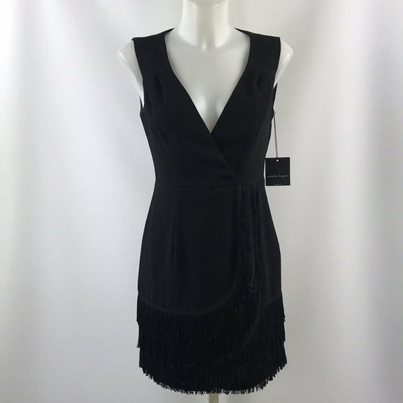 Nanette Lepore Dresses & Skirts - Nanette Lepore Black Fringe Sleeveless Dress 2